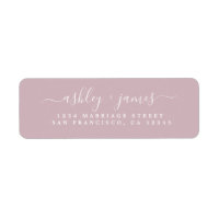 Chic Script Pastel Purple Mariage Adresse de retou