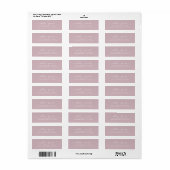 Étiquette Chic Script Pastel Purple Mariage Adresse de retou (Feuille entière)