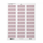 Étiquette Chic Script Pastel Purple Mariage Adresse de retou (Feuille entière)