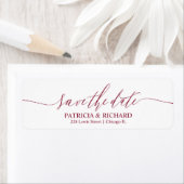 Étiquette Chic Script Wedding Enregistrer La Date Retourner  (En situation)