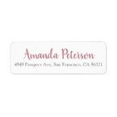 Étiquette Chic Simple Modern Script Rose Gold Adresse de ret (Devant)