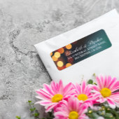 Étiquette Chic Turquoise or Bokeh Parties scintillant chaîne