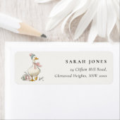 Étiquette Chic Winter Goose Christmas Holiday Address (En situation)