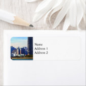 Étiquette Chicago IL - Chicago Skyline et Navy Pier (En situation)