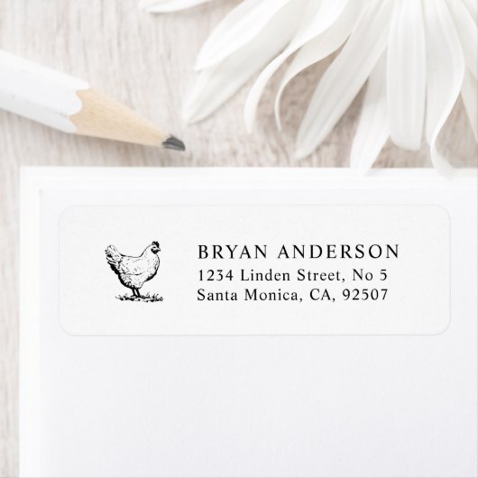 Étiquette Chicken Farm (En situation)