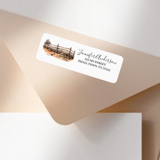 Étiquette Chicken Farm Fence Fun Address