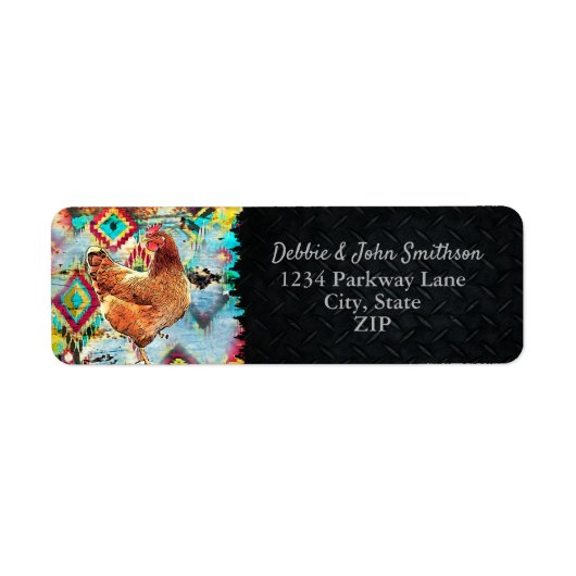Étiquette Chicken Farm sans chaîne Hobby Farm Adresse Wester (Devant)