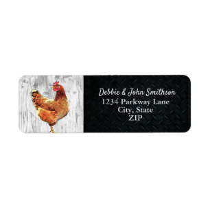 Étiquette Chicken Farm sans portée Hobby Farm Adresse de ret