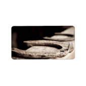 Étiquette Chien à cheval rustique (Devant)