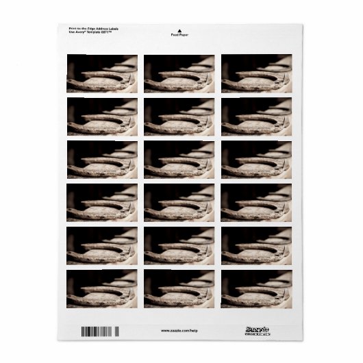 Étiquette Chien à cheval rustique (Feuille entière)