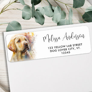 Étiquette Chien Chien Chien Jaune Labrador Retriever Adresse