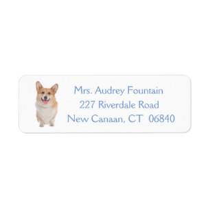 Étiquette Chien coquelicot de Pembroke Welsh Corgi