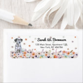 Étiquette Chien dalmate qui porte des lunettes (En situation)