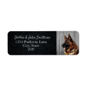 Étiquette Chien de Berger Allemand Adresse de retour Animal  (Devant)