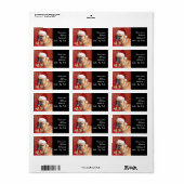 Étiquette Chien de boîte de Noël (Feuille entière)