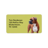 Étiquette Chien de boxe (Devant)