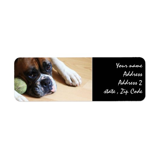 Étiquette Chien de boxe (Devant)