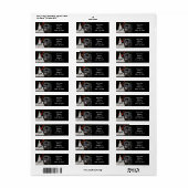 Étiquette chien de carlin de Noël (Feuille entière)