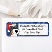 Étiquette Chien de montagne bernois de Noël (En situation)