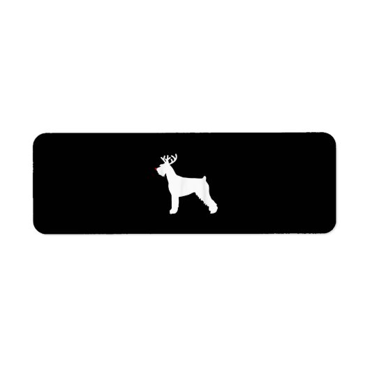 Étiquette chien de noël des rennes de schnauzer (Devant)