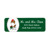 Étiquette Chien de Noël Santa Hat Shetland Sheepdog (sable) (Devant)