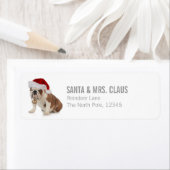 Étiquette Chien de taureau anglais portant le chapeau du Pèr (En situation)