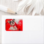 Étiquette Chien de taureau français de Saint-Valentin (En situation)