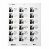 Étiquette Chien de taureau français noir (Feuille entière)