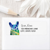 Étiquette Chien français bleu (En situation)