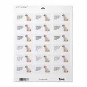 Étiquette Chien mignon blanc taureau (Feuille entière)