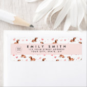 Étiquette Chien mignon Dachshund personnalisé (En situation)