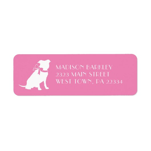 Étiquette Chien Pit Bull chiot Pitbull Label (Devant)