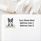 Étiquette Chien-taureau français personnalisé (En situation)