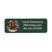 Étiquette Chiens bergers allemands de Noël (Devant)