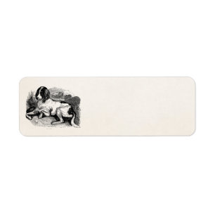 Étiquette Chiens de chiens de 1800s de chien de chasse de