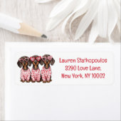 Étiquette Chiens de la Saint Valentin (En situation)