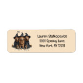 Étiquette Chiens de l'Halloween Golden Retriever Jack-o'-lan (Devant)