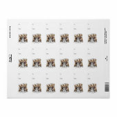 Étiquette Chiens de Noël Chiens de neige (Feuille entière)