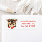 Étiquette Chiens de Noël Chih Tzu (En situation)