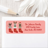 Étiquette Chiens de Noël Français (En situation)