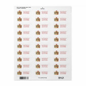 Étiquette Chiens de Noël Golden Retriever (Feuille entière)
