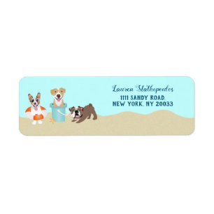 Étiquette Chiens de plage bleu
