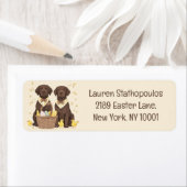 Étiquette Chiens de récupération du labrador de pâques (En situation)