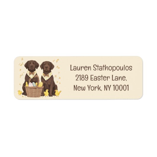Étiquette Chiens de récupération du labrador de pâques (Devant)