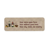 Étiquette Chiens de Thanksgiving (Devant)