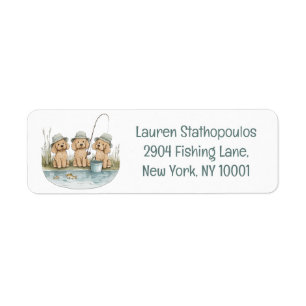 Étiquette Chiens Goldendoodle à la pêche