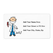 Étiquette Chiffre de bâton dentiste (Devant)