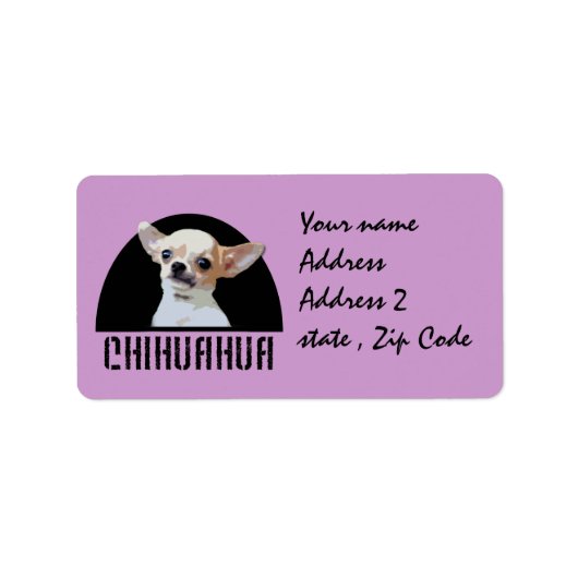 Étiquette Chihuahua (Devant)