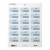 Étiquette Chihuahua ~ Bleu avec/ Design de diamants blancs (Feuille entière)