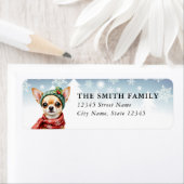 Étiquette Chihuahua Dog Return Address Labels (En situation)